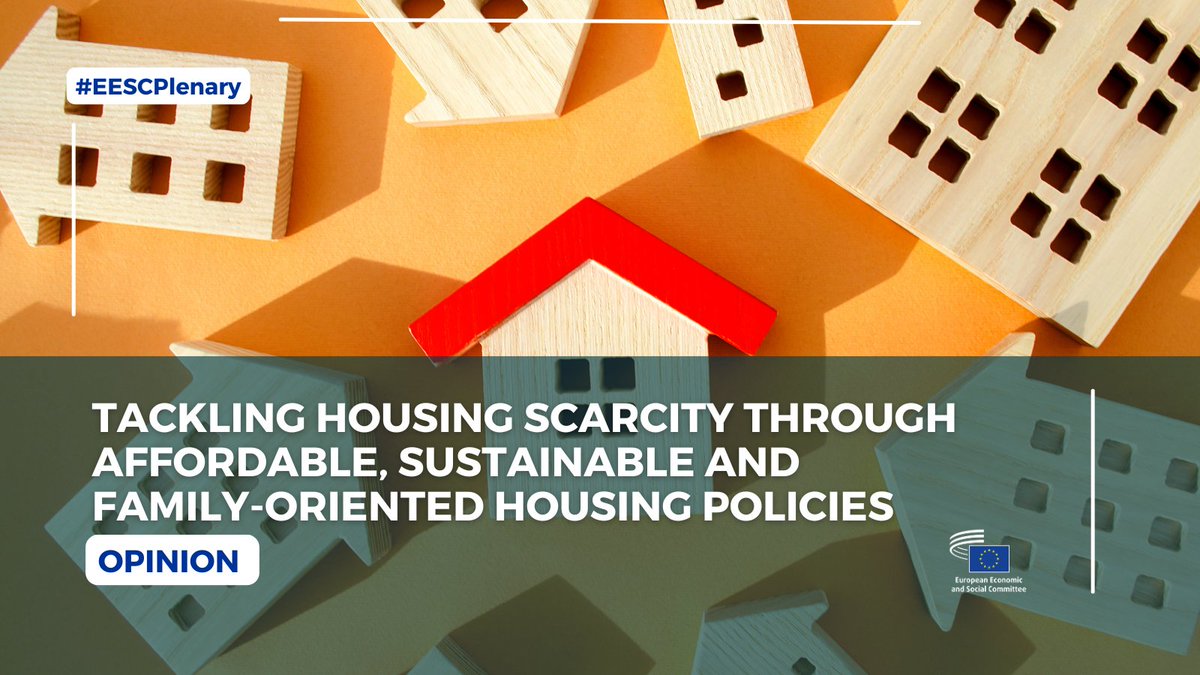 EU_EESC's tweet image. We call for bold measures on Europe’s #HousingCrisis:
🏠 right to #AffordableHousing;
🏠 social &amp;amp; limited profit housing;
🏠 funding;
🏠 focus on youth, families &amp;amp; sustainability.

Our opinion: link.europa.eu/3hv8N3