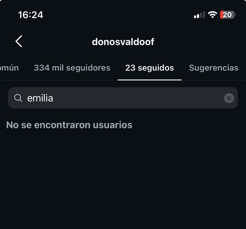 Don Osvaldo dejó de seguir a Emilia Mernes.