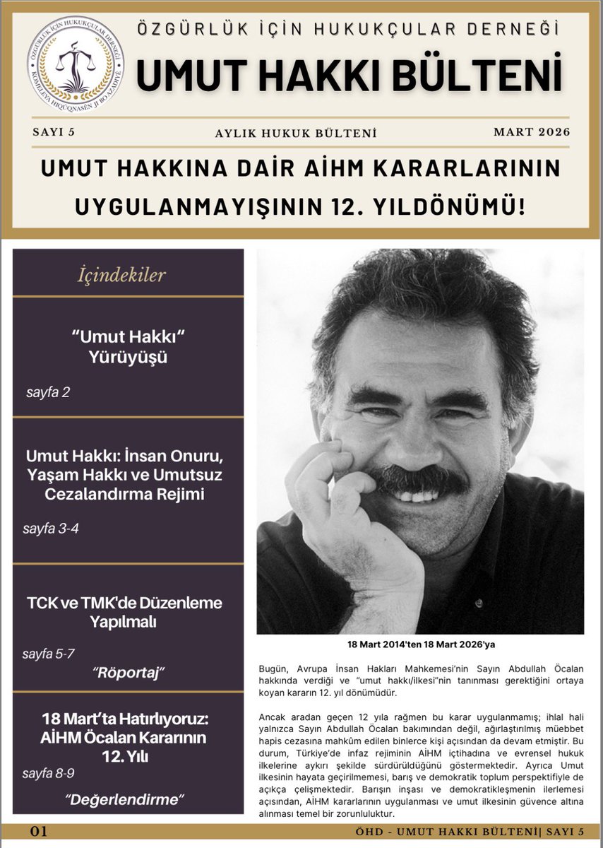 Özgürlük için Hukukçular Derneği tweet media