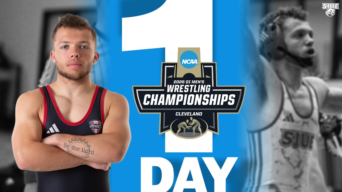 SIUEWrestling's tweet image. The 2026 NCAA DI Men's Wrestling Championships start tomorrow, Thursday, March 19th!

#RollCougs | #RTG