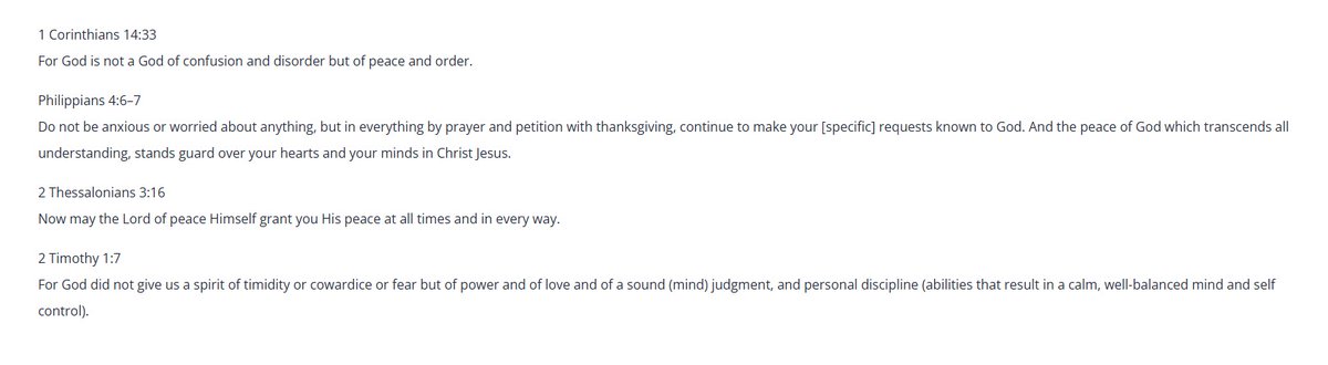 Peace Scriptures Part I