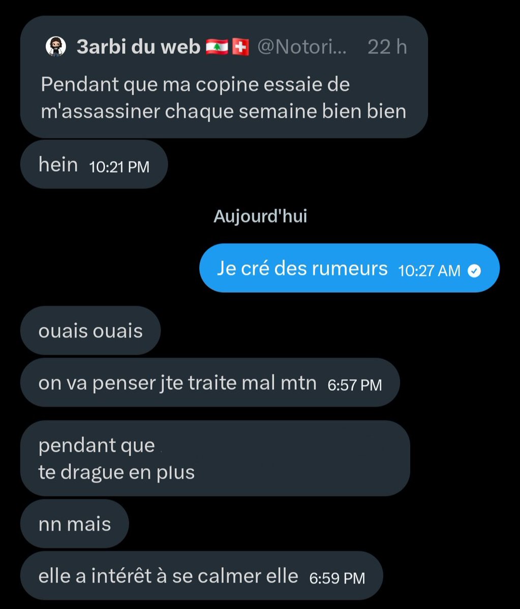 NotoriousRayan's tweet photo. Je t'ai dit quoi #help #folle #EnDanger https://t.co/yZVcY2ETVX