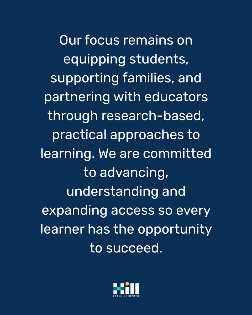 Hill Learning Center tweet media