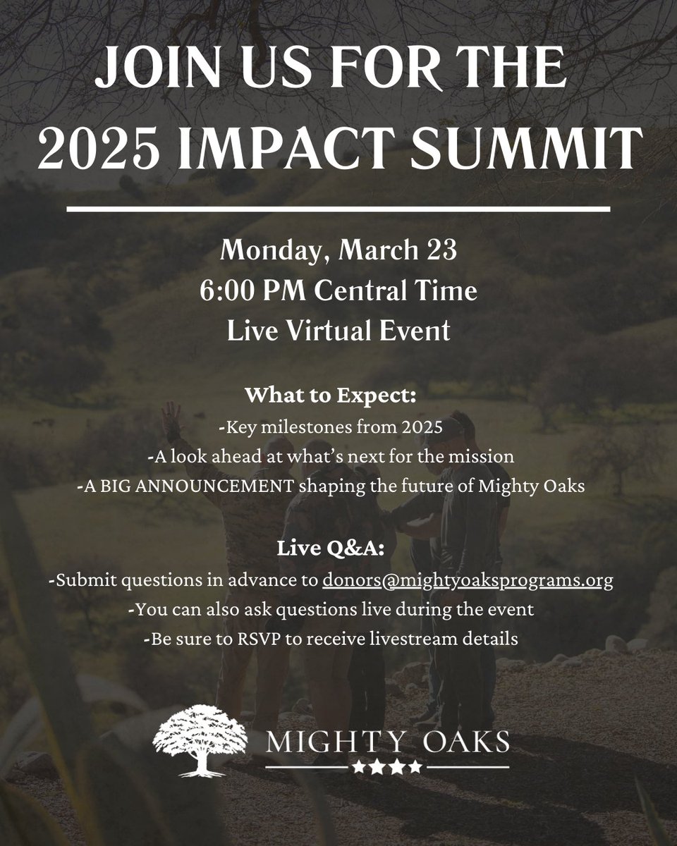Mighty Oaks Foundation tweet media