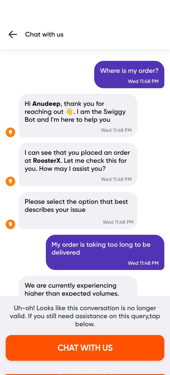 saDchaD__'s tweet photo. This has to be the worst food delivery app in India @Swiggy @SwiggyCares @SwiggyDEHyd. The customer support is so pathetic,why don't you hire some real people to acknowledge issues. It's been 3 hours since I placed my order and its still not delivered. https://t.co/HlIXwUYSTG