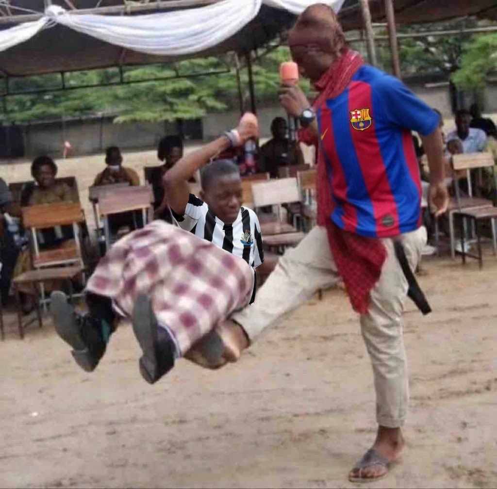 Big shame goes to Newcastle after struggling to equalize the 2 goals Barcelona scored them, they give up and now has truly given up .
