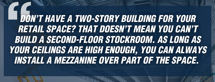 BHSbuilt's tweet photo. Running out of room for inventory in your retail space? Find out why moving the stockroom upstairs might be your best option. https://t.co/4lpt21Ss1V https://t.co/g7vCHmmgPc