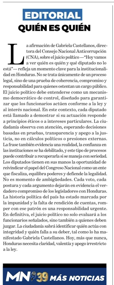 WashoHonduras's tweet image. #Editorial 
#masnoticias