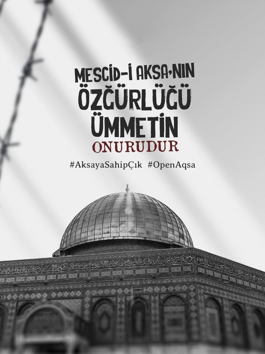 Miracın şahidi müminlerin ilk kıblesi kilitlenemez!

#AksayaSahipÇık #OpenAqsa