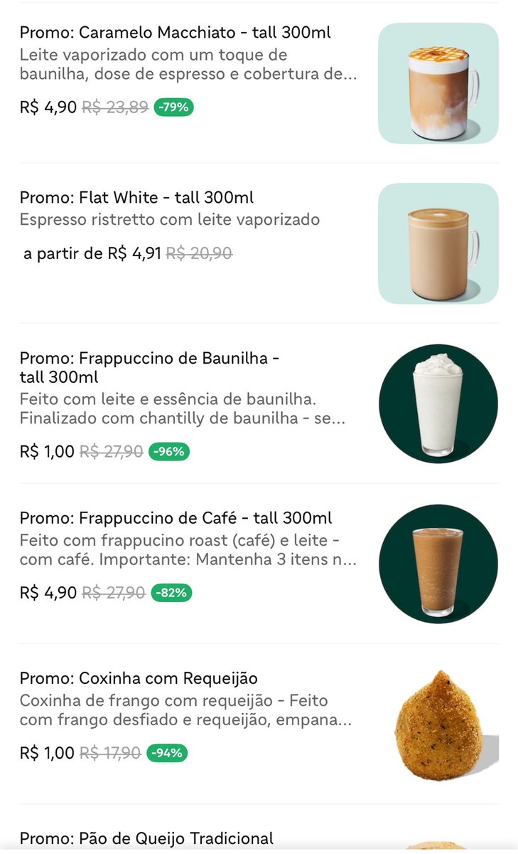 deu a louca na starbucks vendendo cafe e coxinha por 1 real