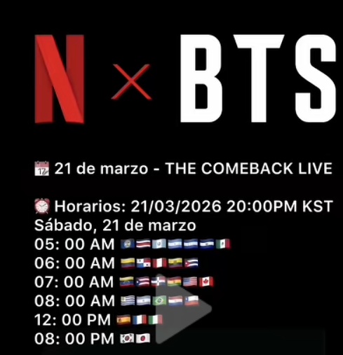 Joss88609173's tweet photo. Para los que no pueden ver el concierto de los chicos estaré transmitiendo 💗💗💗💗💗💗 sólamente estén atentos !!! 🥰
Horarios:
#comebackbts #Army #netflix https://t.co/5ue81c2JHb