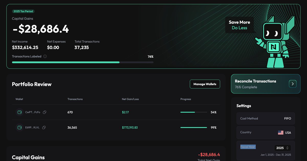 Netrunner - Solana Tax Tool tweet media