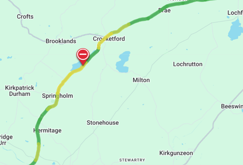 ️NEW ⌚️19:33 🗺️#A75 Crocketford The #A75 at Crocketford is CLOSED in ...