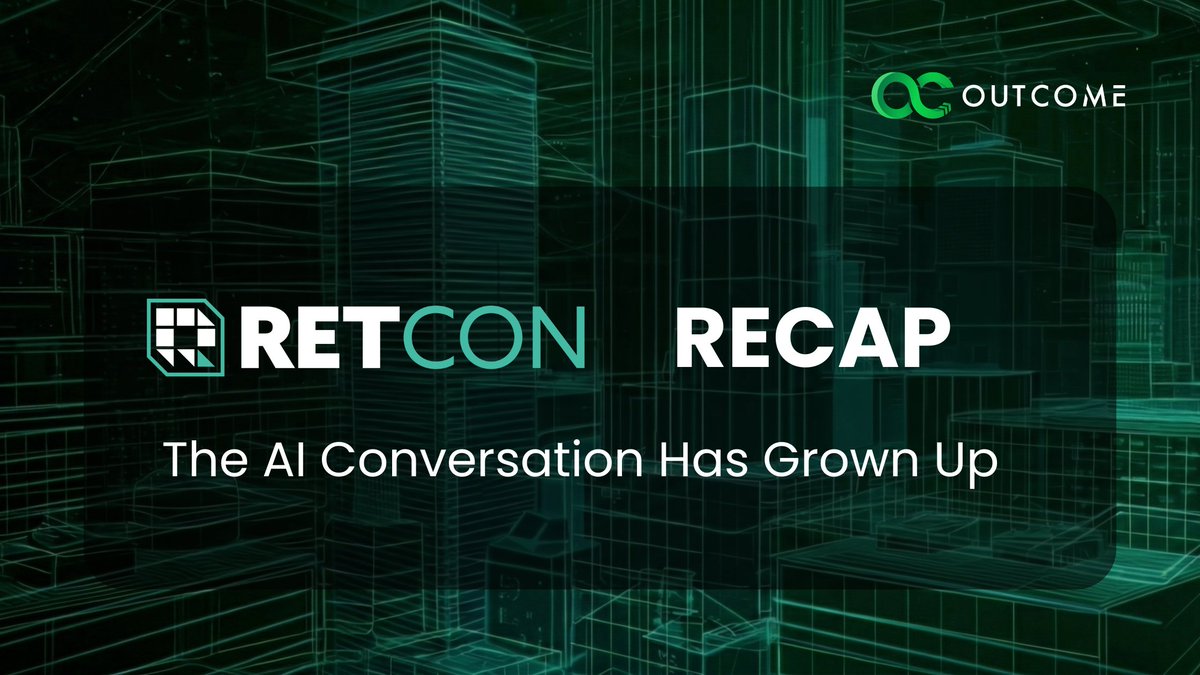 Outcome_AI's tweet photo. The AI conversation at #RETCON2026 shifted from "should we?" to "how do we scale?"

Biggest themes: workflow clarity, data protection, faster ROI, and a governance gap nobody has fully solved yet.

Our full takeaways from the conference: https://t.co/DYQ1PrVs9L #CRE #PropTech https://t.co/NHQ3JPPozH