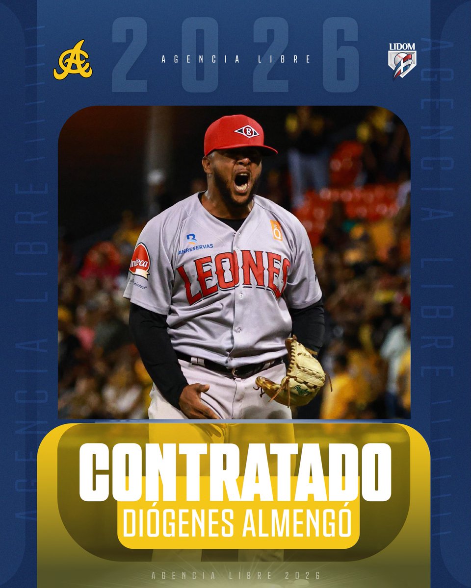 LIDOMRD's tweet image. Nuevas contrataciones 📑 

 Las @aguilascibaenas anunciaron formalmente la contratación de los lanzadores relevistas Jonathan Aro y Diógenes Almengó. 

#AgenciaLibreLIDOM #LIDOM
