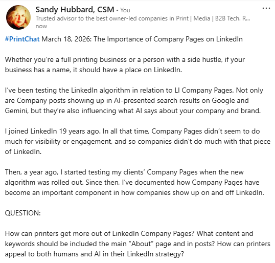 Sandy Hubbard, Growth Strategist/Marketing Advisor tweet media