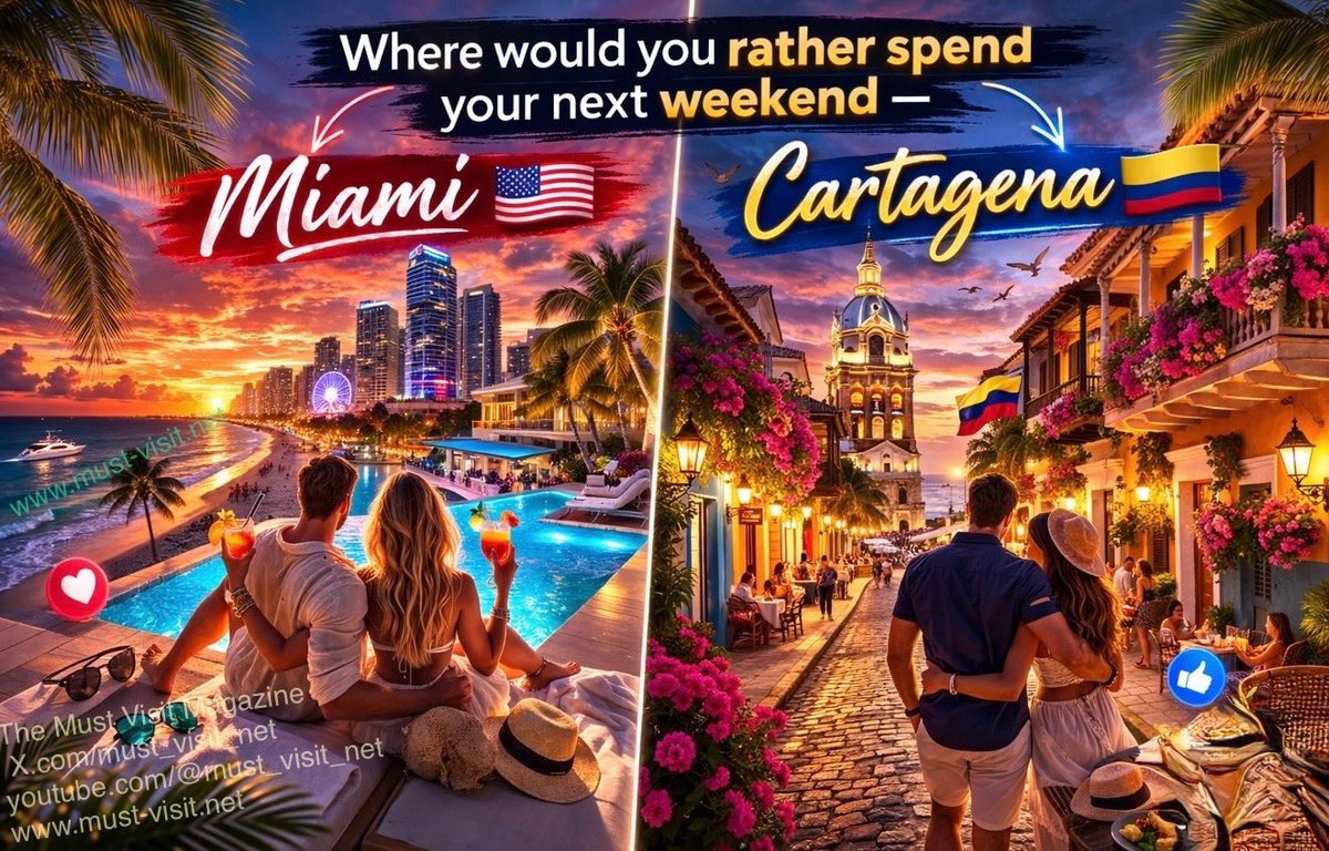 Must_Visit_Net's tweet image. Where would you rather spend your next weekend? ✈️🌴

#travel #weekendgetaway #travelideas #wanderlust #vacationmode #exploremore #travelinspiration #bucketlist #weekendvibes #travelgram #TheMustVisitMagazine