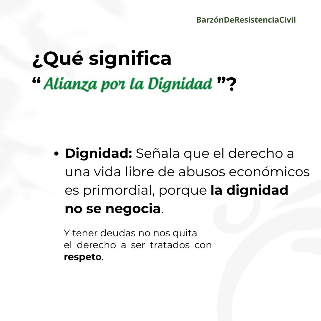 BarzonRC's tweet photo. Porque en El Barzón creemos que nadie debe perder su patrimonio ni su tranquilidad por deudas injustas 💸⚖️

Nuestra fuerza está en la solidaridad y en la resistencia civil pacífica🫂💚

#justicia #prestamos #defensacivil #dignidad https://t.co/TTa36YEPbN
