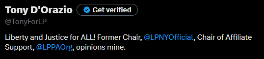 Tony D'Orazio tweet media