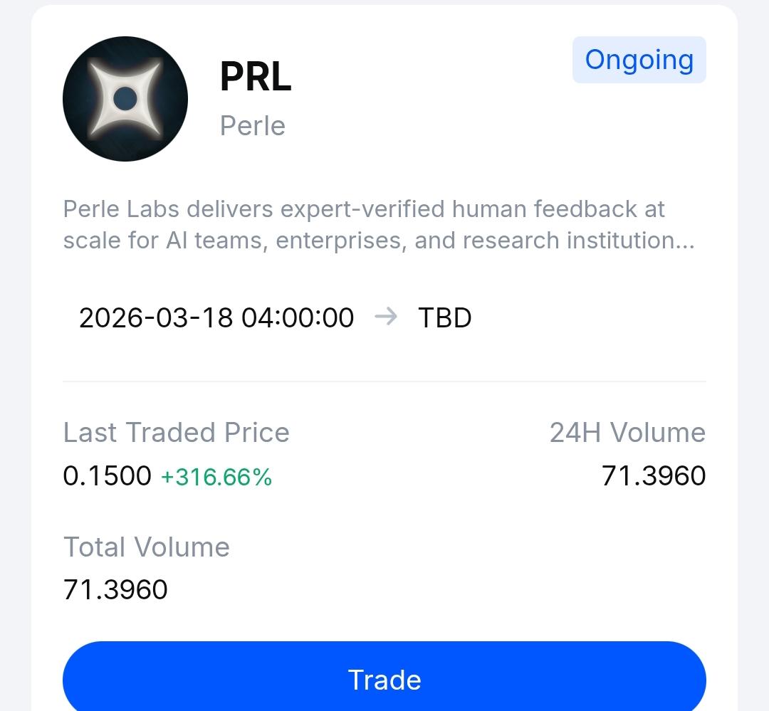 Perl Lab Perlelabs $PRL is now available on Mexc premarket. Currently Trading at ...
