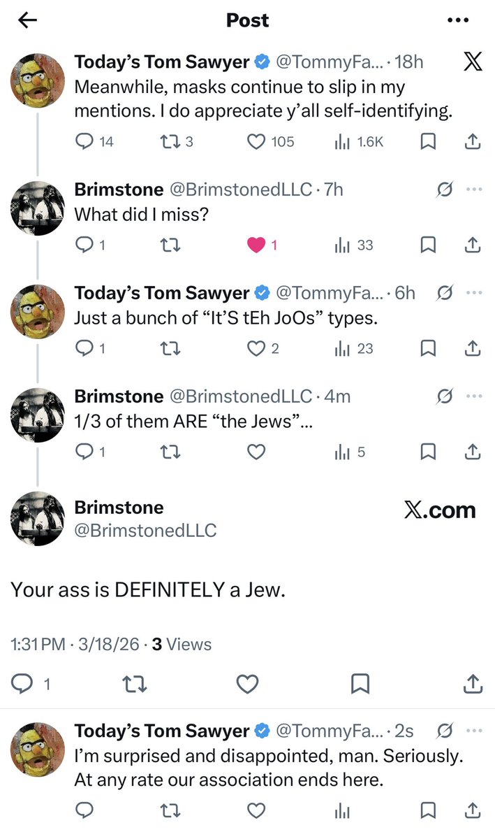 Today’s Tom Sawyer tweet media