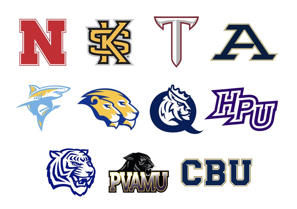CBBKings's tweet photo. Teams in this year’s NCAA tournament that have NEVER won a tournament game before. https://t.co/Y7aCtXKMUM