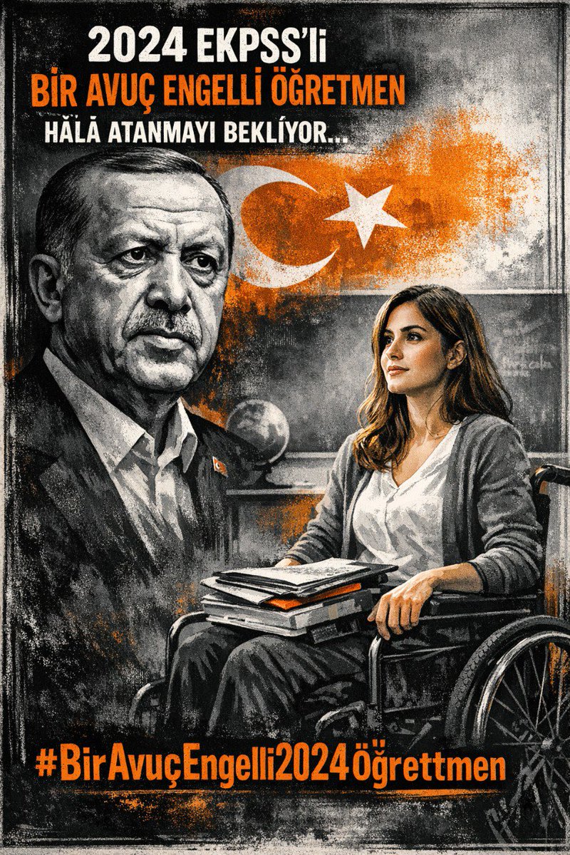 Engelli Öğretmenler duyuru müjdesiyle atanmak istiyor.<a href="/RTErdogan/">Recep Tayyip Erdoğan</a> <a href="/EmineErdogan/">Emine Erdoğan</a> <a href="/Yusuf__Tekin/">Yusuf Tekin</a> <a href="/MustafaAlkayis/">Av. Mustafa Alkayış</a> <a href="/AYMBASKANLIGI/">Anayasa Mahkemesi</a> <a href="/celal_adan/">Celal ADAN</a> <a href="/tihek_kurumsal/">TİHEK 🇹🇷</a> <a href="/latifselvi42/">Latif Selvi</a> <a href="/avyurdunuseven/">İbrahim Yurdunuseven 🇹🇷</a> <a href="/hasandogan/">Hasan Doğan</a> <a href="/tcmeb/">Millî Eğitim Bakanlığı</a> <a href="/cftcblnt/">Bülent ÇİFTCİ</a> <a href="/bilalmacit/">Bilal Macit</a> <a href="/LeventUysalNEV/">Levent Uysal</a>
#2024EngelliÖğretmenDuyuru