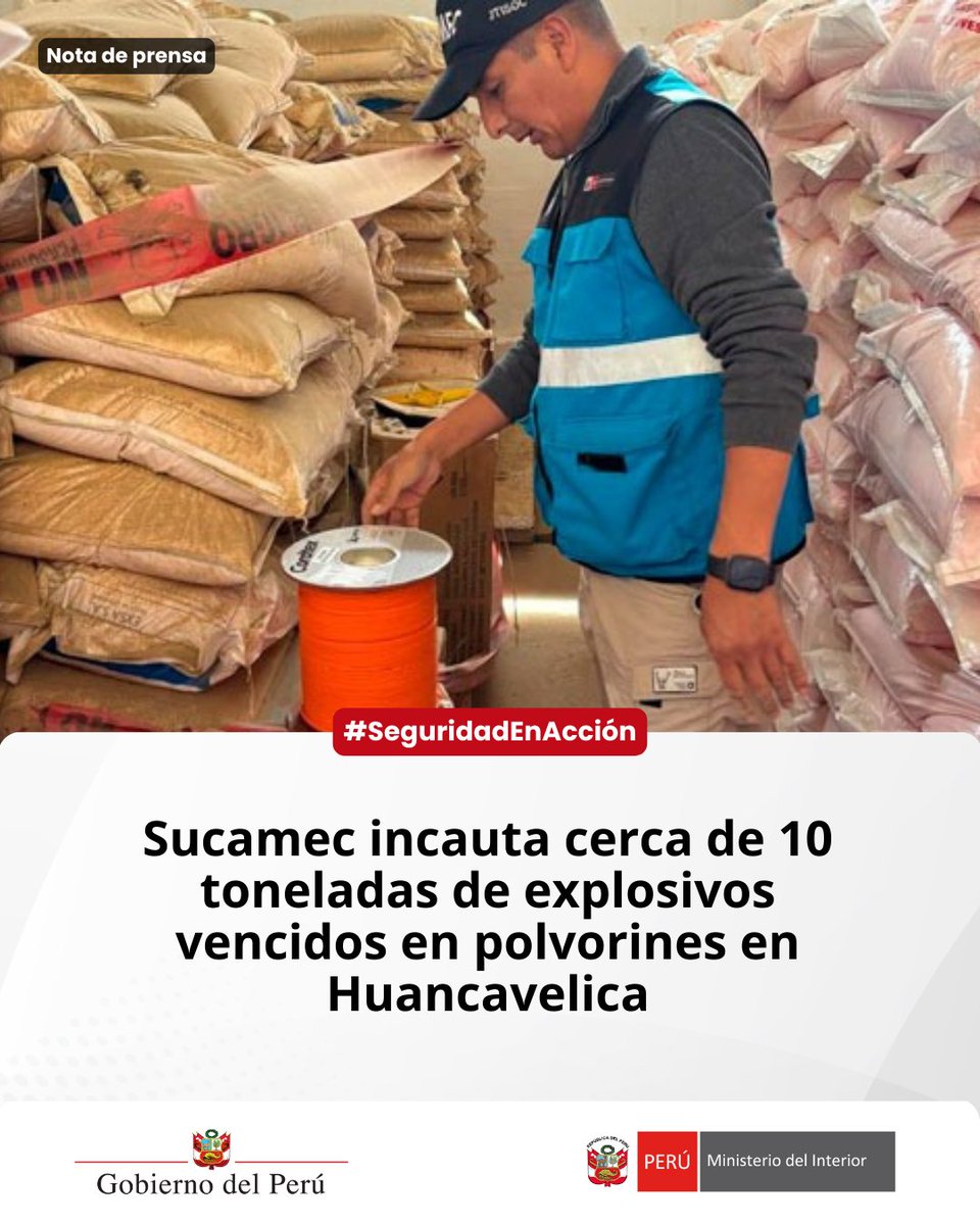 MininterPeru's tweet photo. #NotaDePrensa | El material altamente peligroso se encontraba en abandono y expuesto a ser utilizado en actividades delictivas.

🗞️ https://t.co/ZcDTImIwDo https://t.co/JNyPX1lIlh