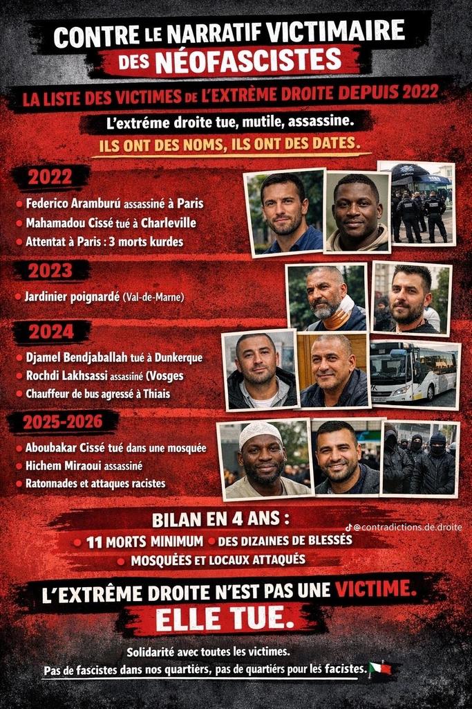Corryass's tweet photo. @lionel_serrau @AlertesInfos "L'extrême gauche tue" sans être capable de donner une autre victime que Quentin.
Pendant ce temps la droite : https://t.co/G9umt7ygIL