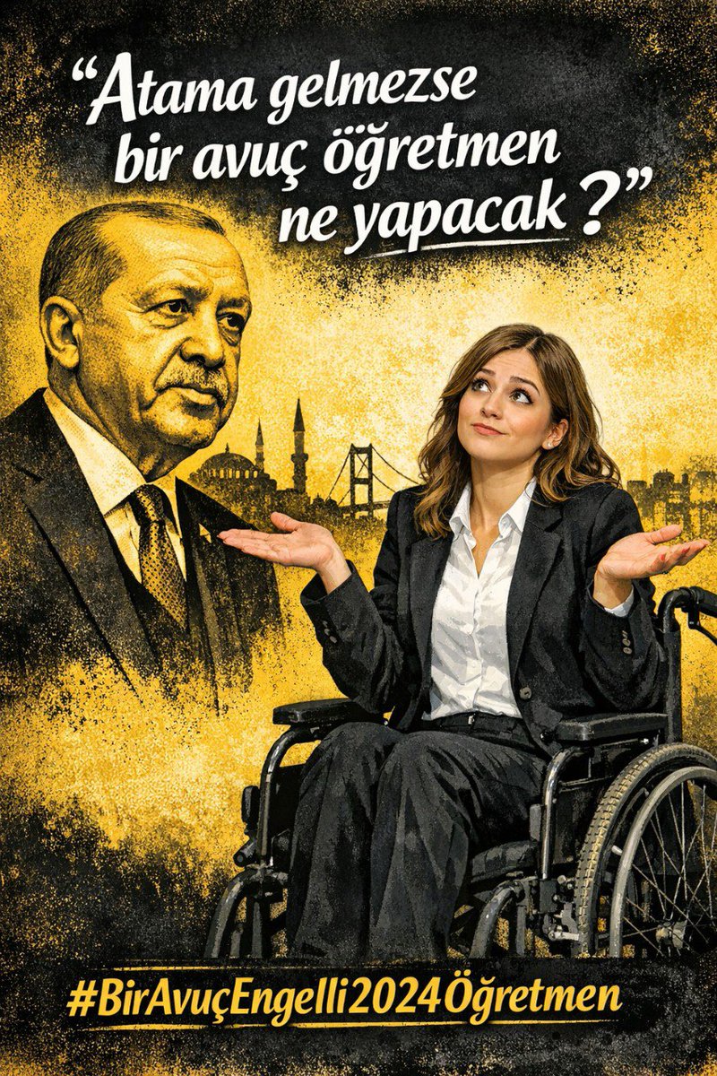 Engelli Öğretmenler duyuru müjdesiyle atanmak istiyor.<a href="/RTErdogan/">Recep Tayyip Erdoğan</a> <a href="/EmineErdogan/">Emine Erdoğan</a> <a href="/Yusuf__Tekin/">Yusuf Tekin</a> <a href="/MustafaAlkayis/">Av. Mustafa Alkayış</a> <a href="/AYMBASKANLIGI/">Anayasa Mahkemesi</a> <a href="/celal_adan/">Celal ADAN</a> <a href="/tihek_kurumsal/">TİHEK 🇹🇷</a> <a href="/latifselvi42/">Latif Selvi</a> <a href="/avyurdunuseven/">İbrahim Yurdunuseven 🇹🇷</a> <a href="/hasandogan/">Hasan Doğan</a> <a href="/tcmeb/">Millî Eğitim Bakanlığı</a> <a href="/cftcblnt/">Bülent ÇİFTCİ</a> <a href="/bilalmacit/">Bilal Macit</a> <a href="/LeventUysalNEV/">Levent Uysal</a>
#2024EngelliÖğretmenDuyuru