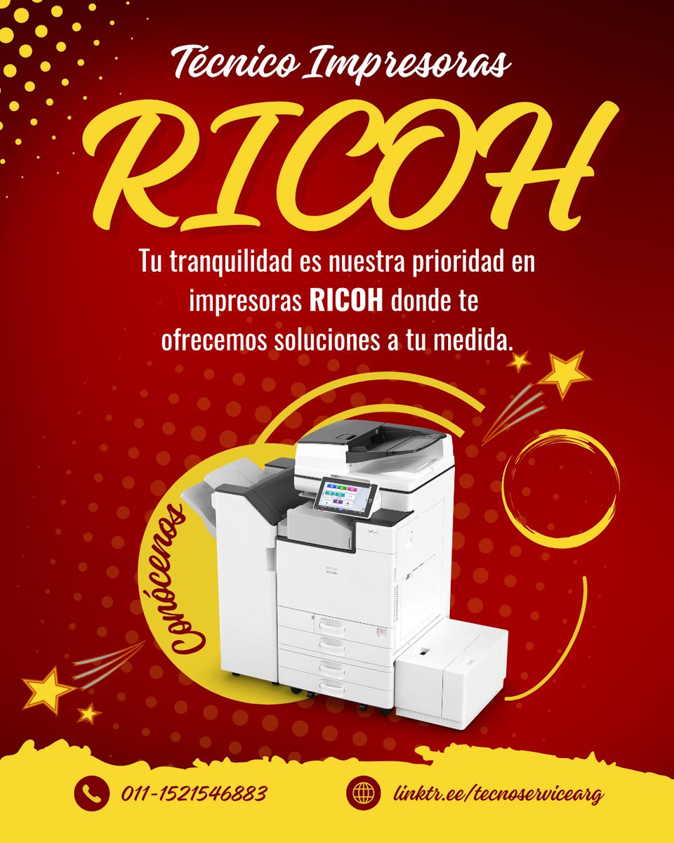 tecnoservicearg's tweet image. Técnico Impresoras 𝗥𝗜𝗖𝗢𝗛

Tu tranquilidad es nuestra prioridad en impresoras RICOH donde te  ofrecemos soluciones a tu medida.

Conócenos

🤙 ☎️ 011-1521546883
👉 🌐 linktr.ee/tecnoservicearg
.
.
.
#RICOH #LANIER #Impresoras #ImpresorasRicoh #FotocopiadorasRicoh #TonerRicoh