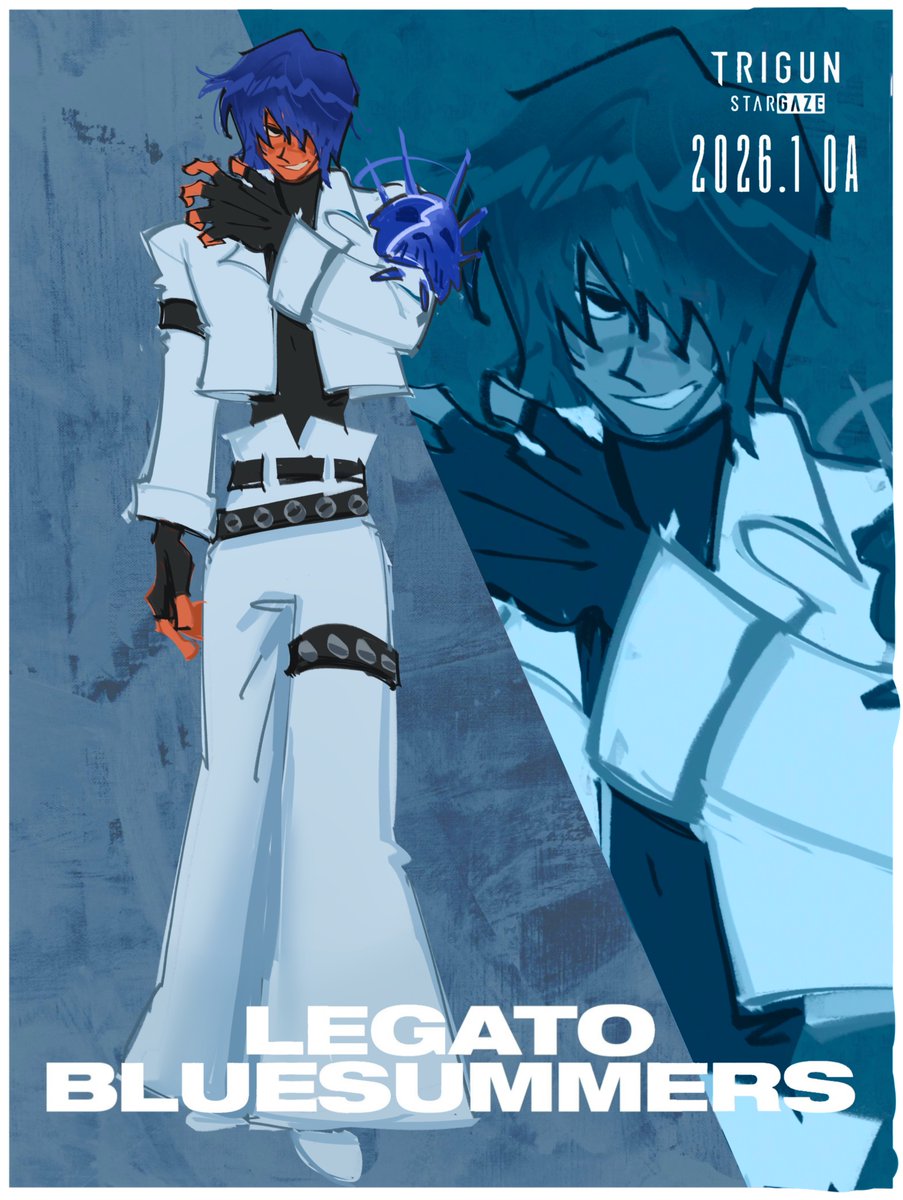Kiwiistars's tweet photo. forgot to post my trigun stargaze redesign of Legato….
#legato #trigunstargaze https://t.co/6Uqu2UmC8O