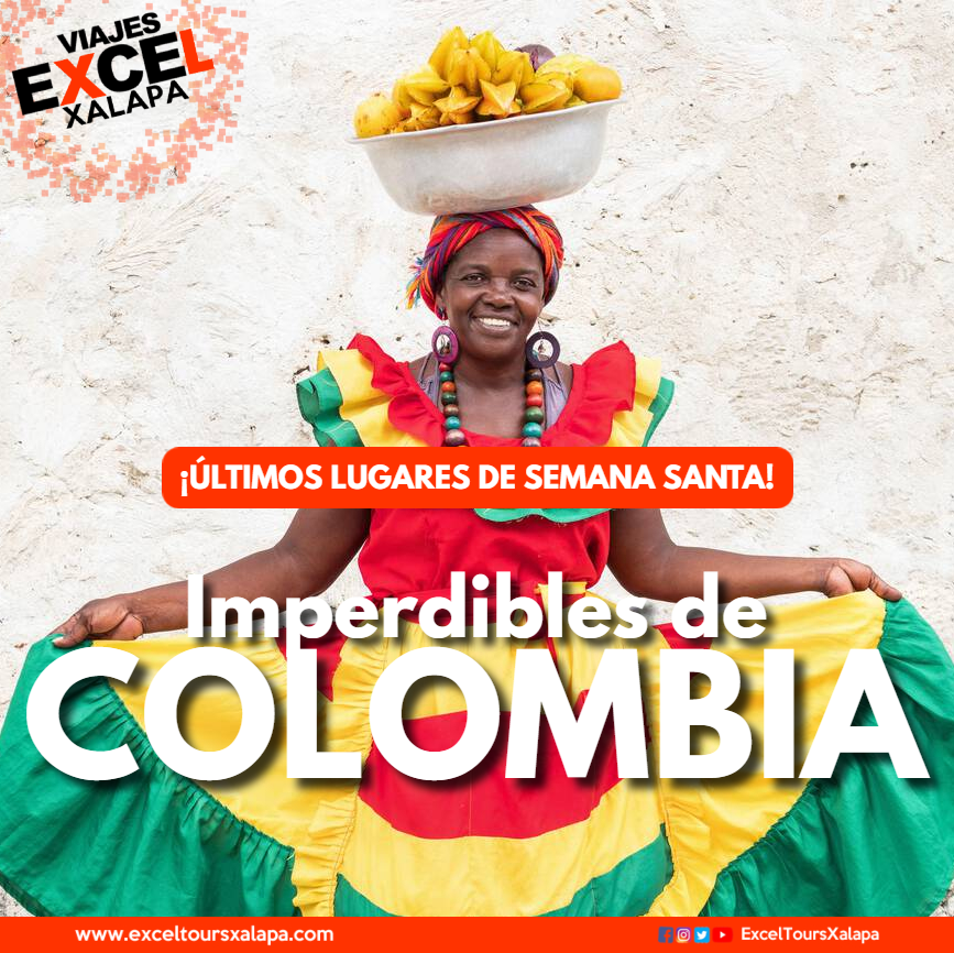 ExcelToursXal's tweet photo. ¿Aún sin planes para Semana Santa?
¡Colombia te espera! 
Salida confirmada: 02 de abril.
¡Pregunta por disponibilidad y asegura tu lugar ahora!
📷 https://t.co/Z2EGBmVd5J
#Viajes #SemanaSanta #Colombia #Xalapa #Veracruz #Coatepec #Xltours https://t.co/GeKvPuy4E5