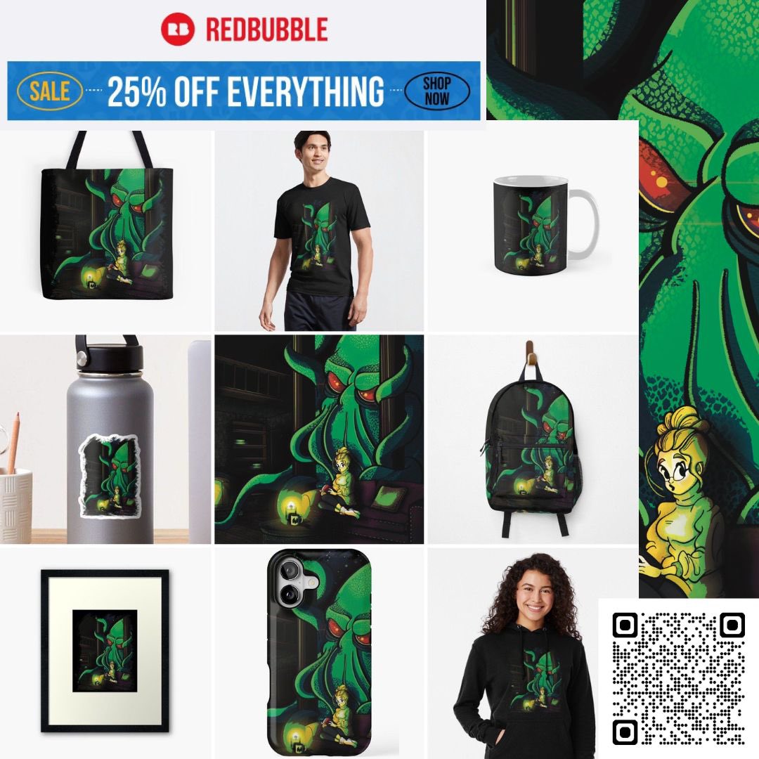victoria_marble's tweet image. ✨SALE ALERT✨ whale_and_aphid products are 25% off on #Redbubble! 🐙 Now is the perfect time to snag your favorite HE AWAKENS collectibles 🌿 Be sure to check it out before the sale expires! #gifts #patterndesign #cthulu #sale