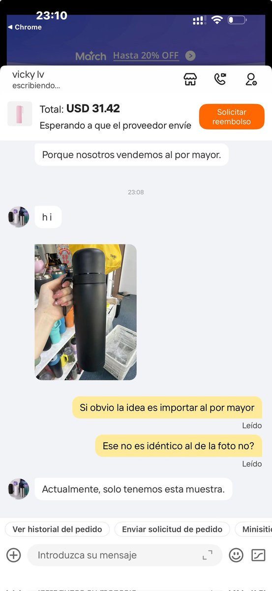 FALSO. Simulamos una compra en un de esas páginas y mira lo que pasó. 

Usan nuestro diseño para captar clientes pero no lo tienen.

Igualmente, pronto nos copiarán, pero cuando lo hagan será de peor calidad y con acero toxico como ya hacen con otras marcas.

🫶🇦🇷🧉