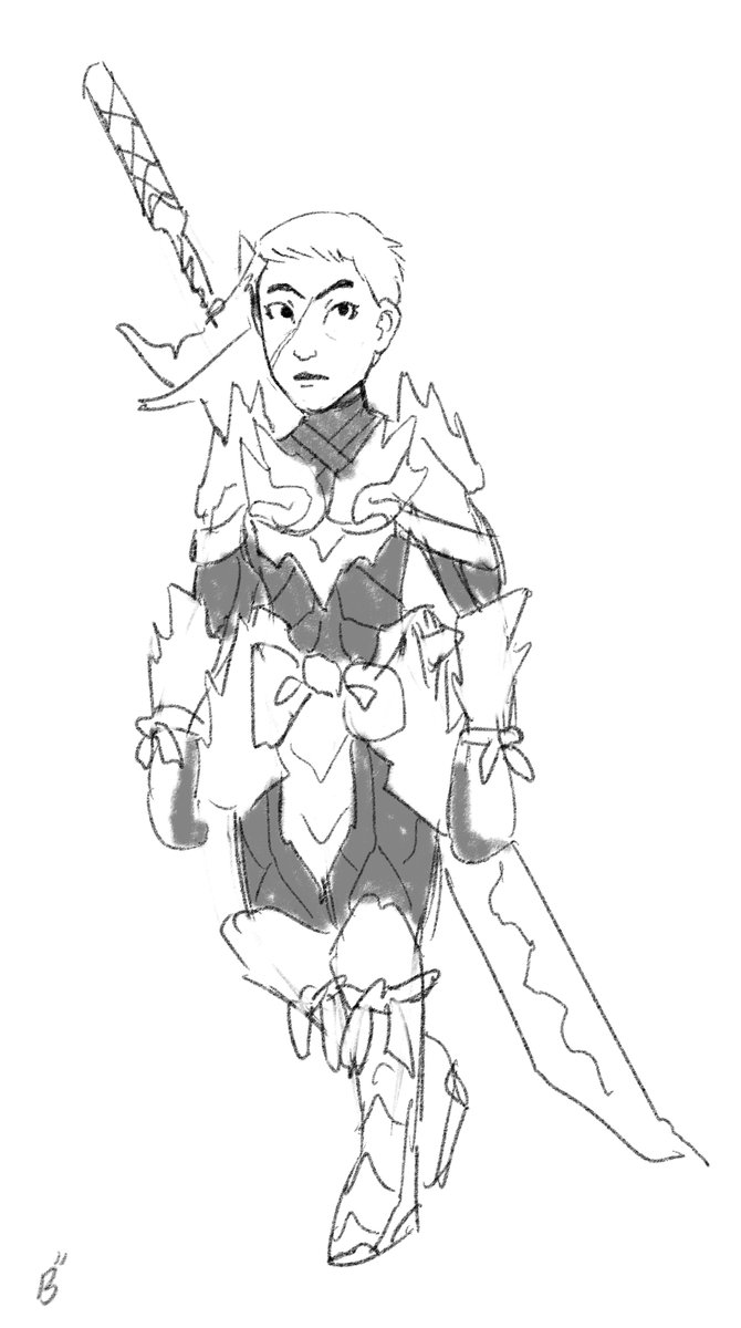 EVIL MAMI. battle hardened mami? odogaron armored mami...

#monsterhunter #oc #art #sketch