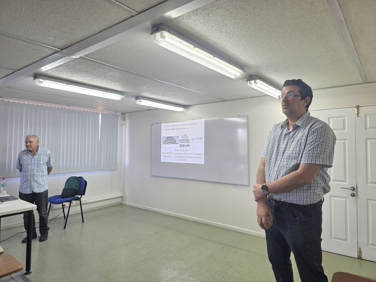 do_sqb's tweet photo. 🔵 Hace unos días se dictó la #charla ➡️ "MULTI SCALE QUANTUMCLASSICAL AND MACHINE LEARNINGICLASSICAL SIMULATION SCHEMES BASICS AND APPLICATIONS", realizada por el Dr. Dario Estrín, Facultad de Ciencias Exactas y Naturales. Universidad de Buenos Aires, Argentina 🧬💡 https://t.co/S01lFlJhF2