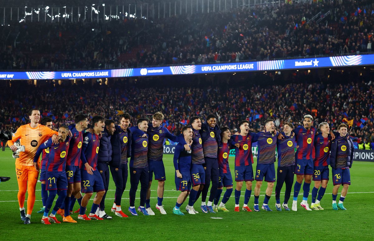 LaTdT's tweet photo. 😍 És la segona vegada a la història que el Barça marca 7 gols en una eliminatòria de Champions 

L'únic precedent: 07/03/2012 Barça 7 - Bayer Leverkusen 1

via @colell_laura https://t.co/aj1rBXbDJB