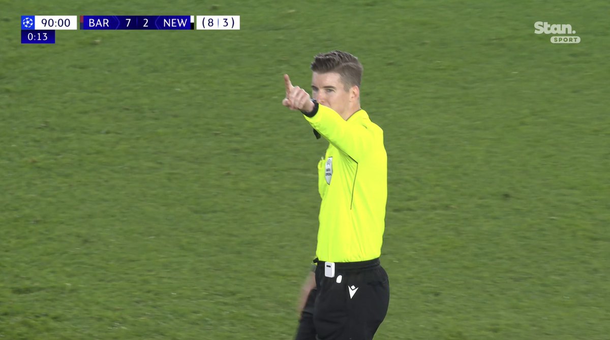 AdamJoseph's tweet image. The referee blowing the whistle with no added time as a mercy rule for Newcastle at 7-2 might be one of the funniest things I've ever seen.