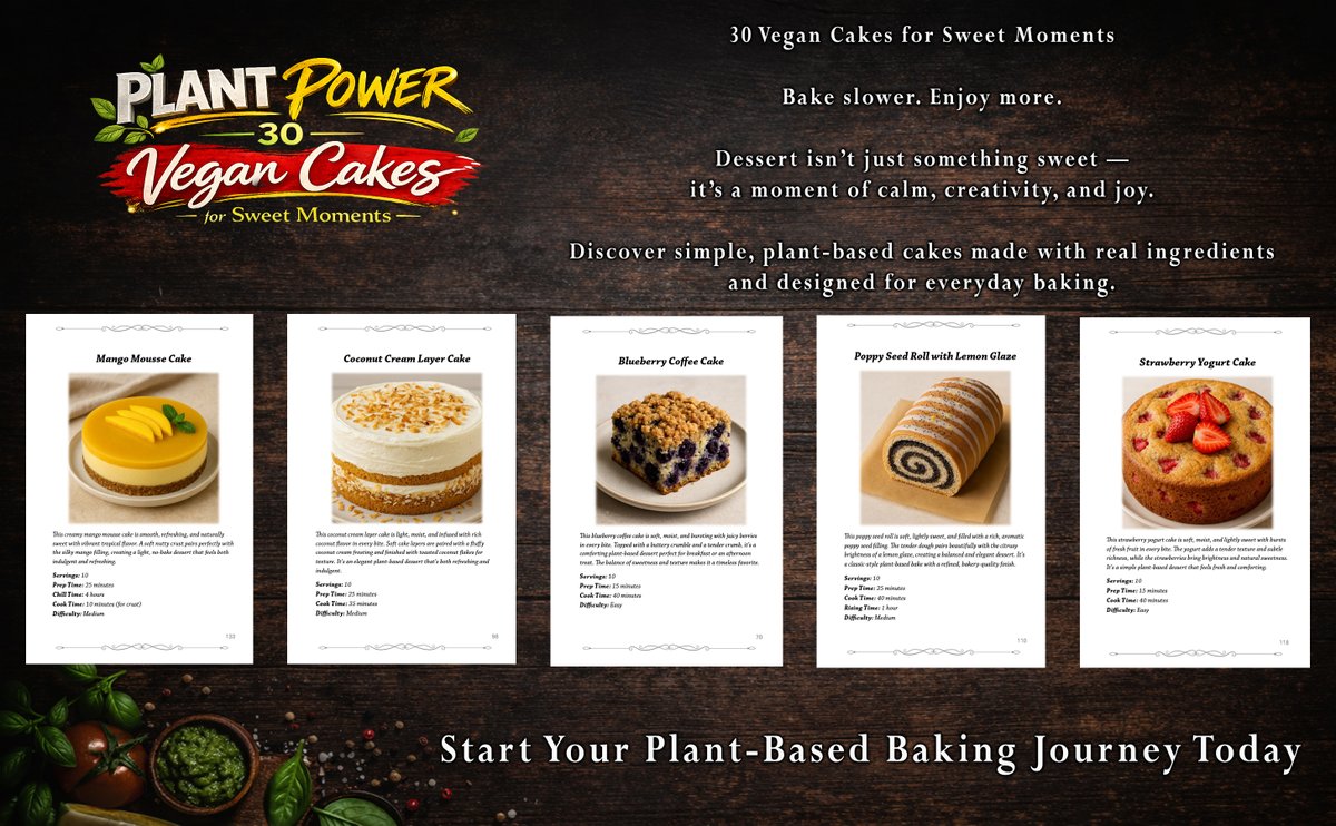 niezgoda_pawel's tweet photo. Delicious, simple, and 100% plant-based—discover vegan cakes you’ll actually want to bake again and again 🌱🍰
Link in comments
#VeganRecipes #PlantBased #VeganBaking #HealthyDesserts #DairyFree #BakingFromScratch #VeganFood #HomeBaking #CleanEating #DessertLovers https://t.co/EeVY0ckCW0