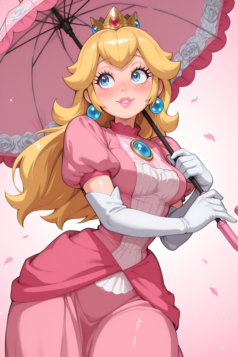 ThePeachFan_1's tweet image. My parasol is big enough for two, you know. Want to share the shade? 🩷🌂#PrincessPeach #Princess #peach #AIart #Aiart️ #aiartist #AIArtCommuity #AIArtistCommunity