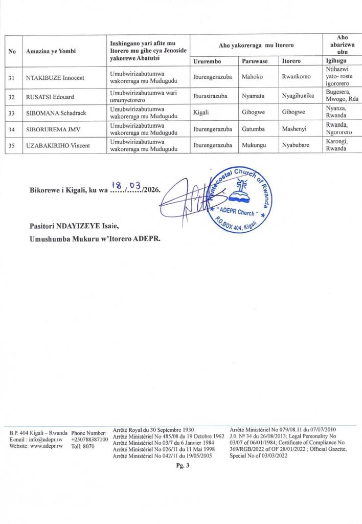 ADEPR Church tweet media