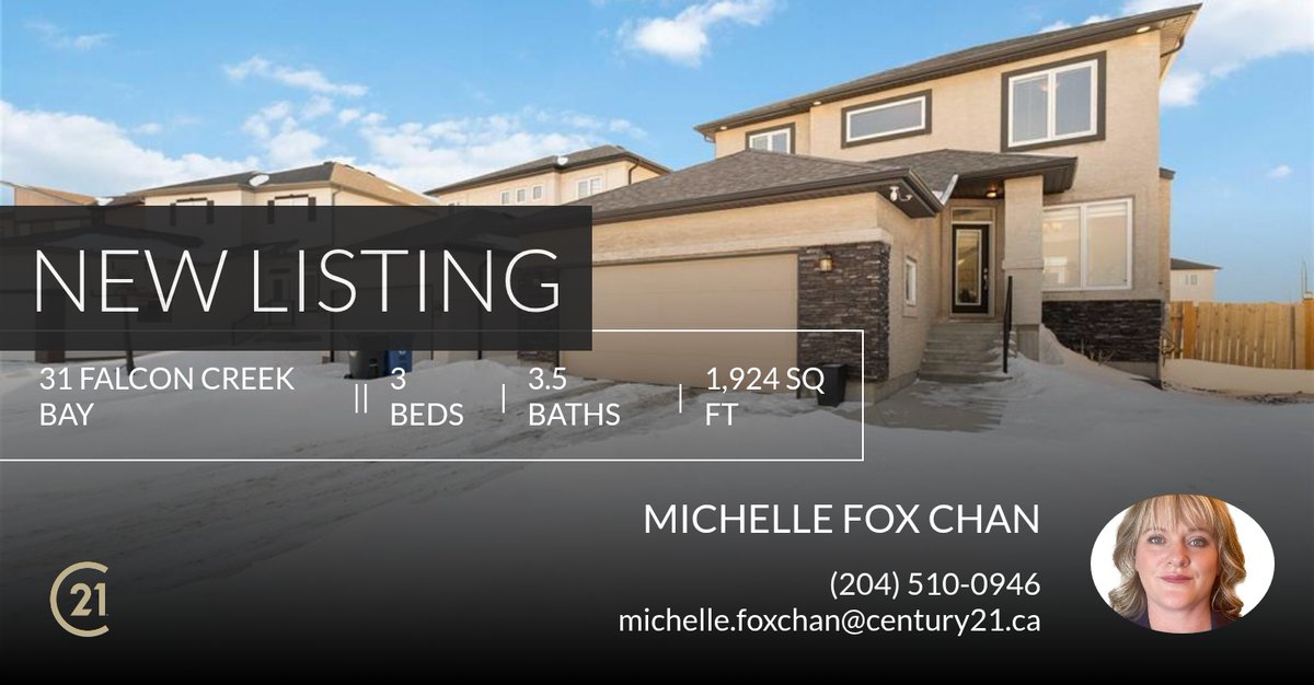 FoxchanFox's tweet photo. 📍 New Listing 📍 Take a look at this fantastic new property that just hit the market located at 31 Falcon Creek Bay in Winnipeg. Reach out here or at (204) 510-0946 for more information https://t.co/RnwsEvtvse https://t.co/KARZhxBl9N