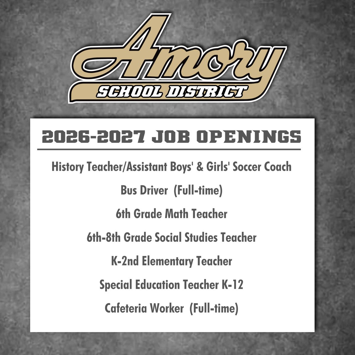 Amory Schools tweet media