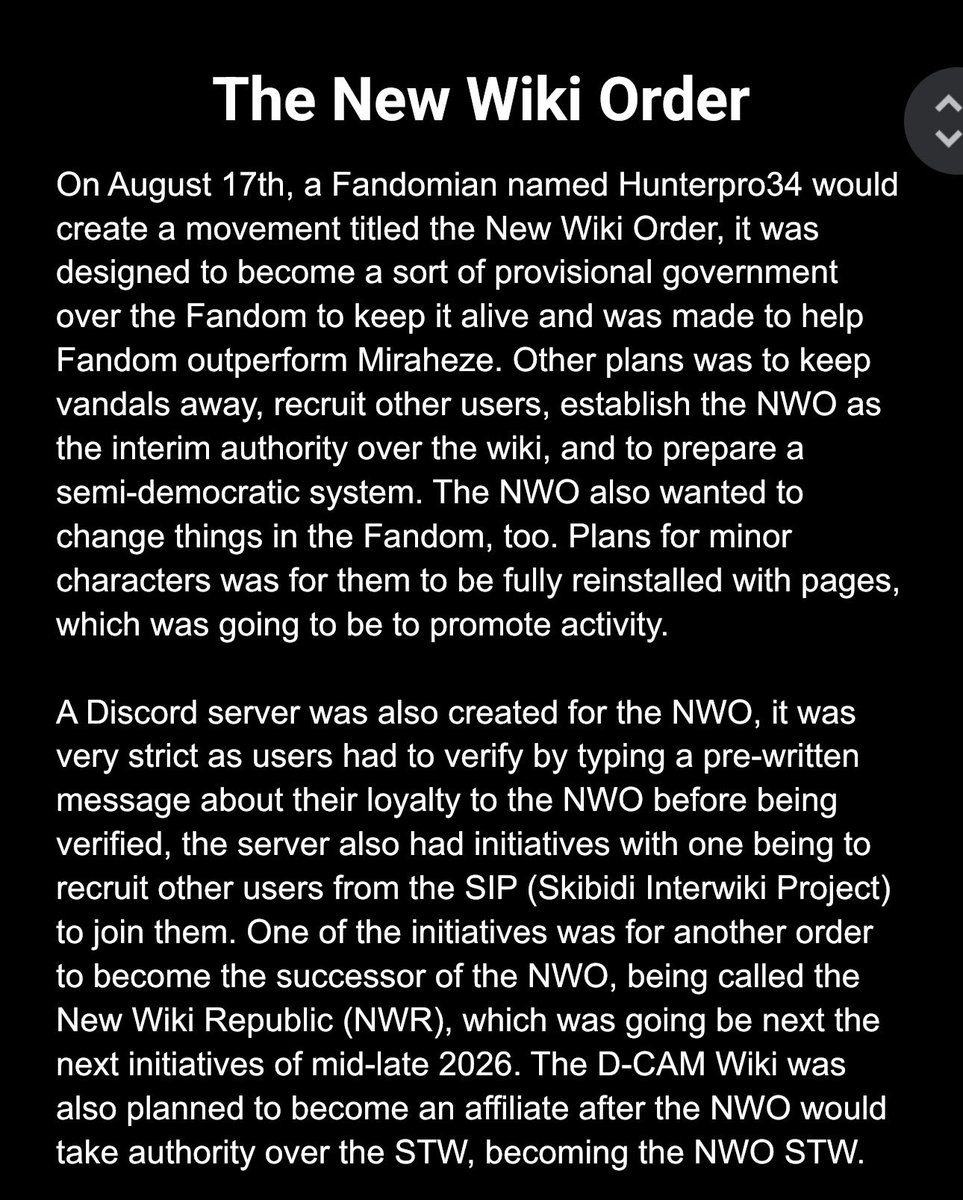 OfficalDCAMWiki's tweet photo. @hunterpro34 Same guy that made NWO btw ✌️ https://t.co/44eQYZykQS