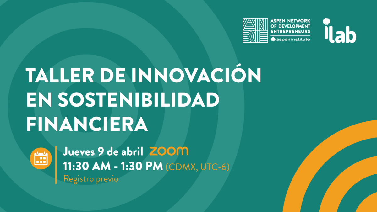 ANDE_Latam's tweet photo. Para miembros de la #RedANDE y organizaciones de Emprender para Crecer:

Taller virtual sobre innovación en sostenibilidad financiera.

Estrategia, monetización y diversificación de ingresos. 

9 de abril | 11:30–13:30
Registro: https://t.co/gQ8bAclQv8 https://t.co/7vuHKZzrLF