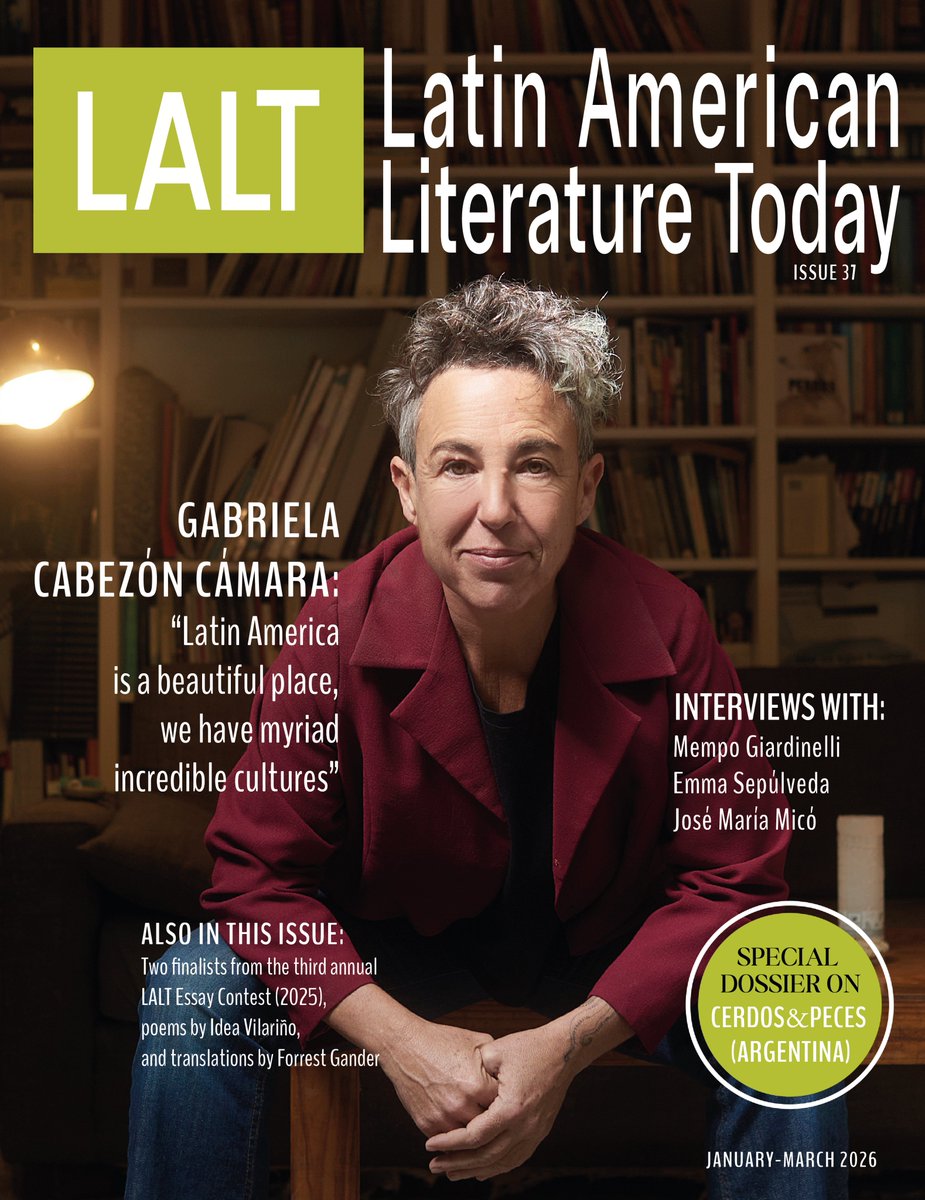 LALT No. 37 is available now!

Read the full issue, with features on award-winning writer Gabriela Cabezón Cámara and countercultural magazine Cerdos &amp; Peces plus exclusive interviews, previews of new books in translation, and much more on our website: 

latinamericanliteraturetoday.org
