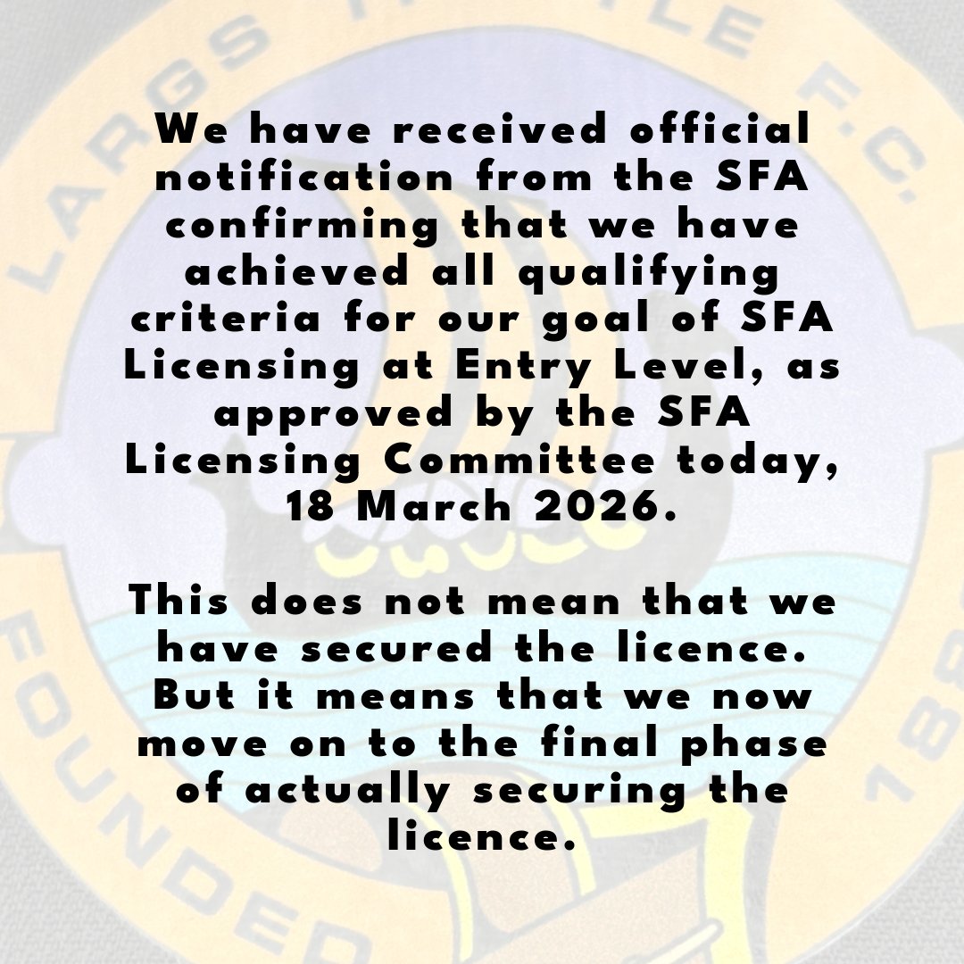 Largs Thistle F.C. tweet media