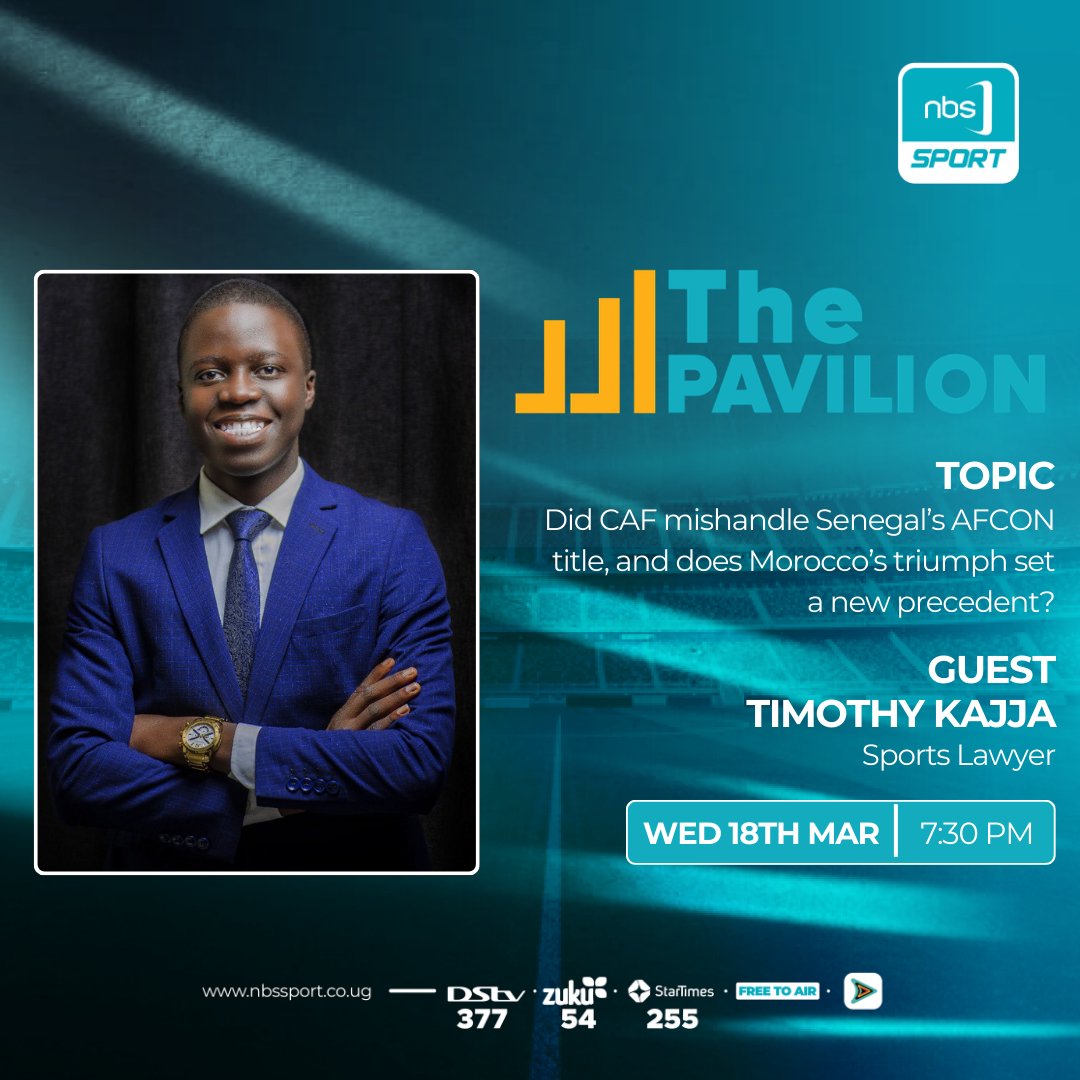 Tonight, two distinguished sports lawyers, one hot topic!

Pauline Mbanza and Timothy Kajja join <a href="/jermaine_egesa/">Jermaine Egesa</a> and <a href="/iRmutenda/">Ian Mutenda</a>, as they deliberate on big elephant in the room.

Did CAF mishandle Senegal's AFCON title, and does Morocco’s triumph set a new precedent?

Stream the