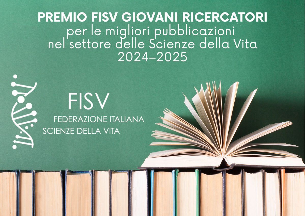 FISV998's tweet photo. PREMI FISV PER GIOVANI RICERCATORI 
👉 6 premi di 2.000 € a ricercatrici e ricercatori under 35, first o corresponding author di pubblicazioni scientifiche nel '24 e '25 su temi affini agli interessi scientifici della FISV.

Scopri di più: https://t.co/gPd23wulvO https://t.co/IUi8ZIjqoo